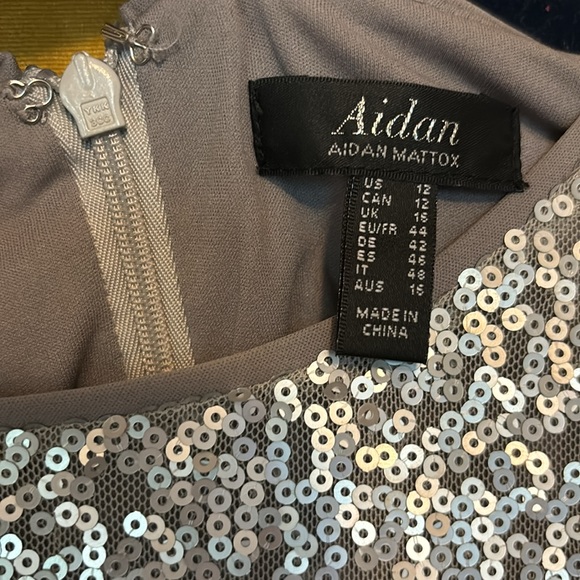 Aidan Mattox Sequin Novelty Lip sequin Dress EUC 12 - Picture 5 of 7